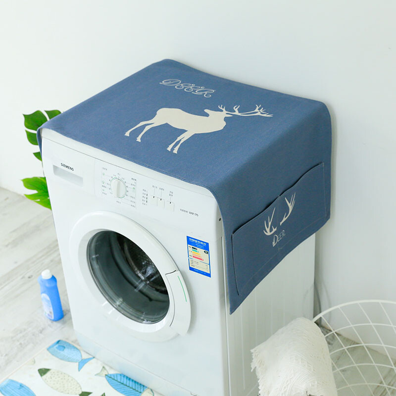 一橙Orange北歐麋鹿灰藍色系多用蓋巾 點綴家居，守護家電的北歐風情